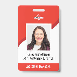 Crachá de Nome de ID de Foto do Logotipo Personali