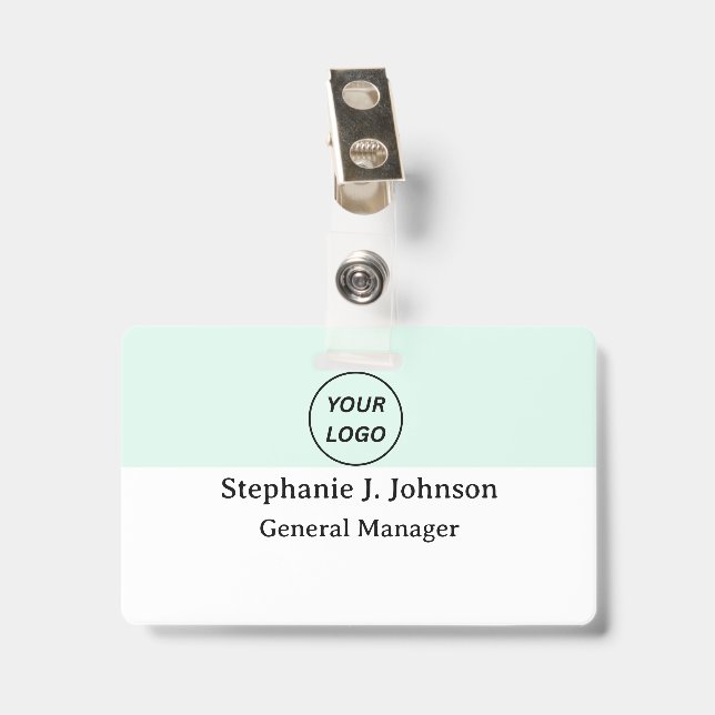 Crachá de Nome de Plástico Duro Personalizado com  (Verso com clip)