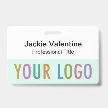 Crachá de Nome de Plástico Rígido com Cordão ou Ca