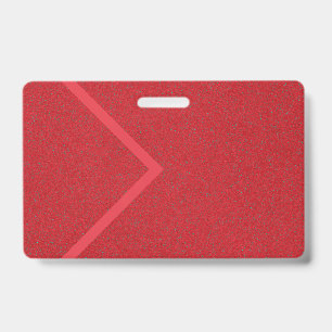 Crachá de Nome de Textura Chevron Vermelho Tomato