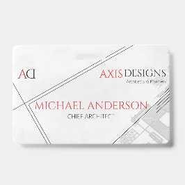 Crachá de Nome do Funcionário Arquiteto com Bluepr