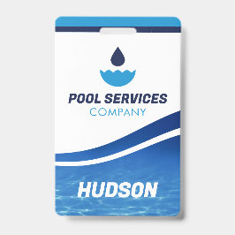 Crachá de Nome do Técnico da piscina | Empresa de 