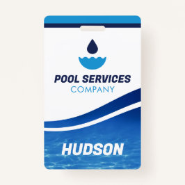 Crachá de Nome do Técnico da piscina | Empresa de