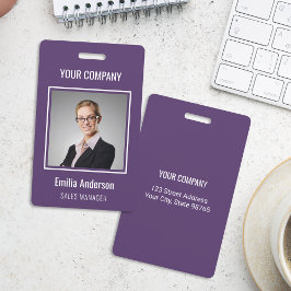 Crachá de Nome e Foto de Funcionário Personalizado