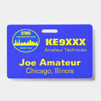 CRACHÁ de Nome e Sinal de Chamada Horizontal do CF