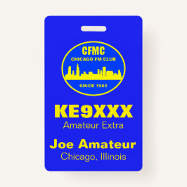 CRACHÁ de Nome e Sinal de Chamada Vertical do CFMC