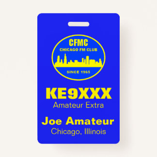 CRACHÁ de Nome e Sinal de Chamada Vertical do CFMC