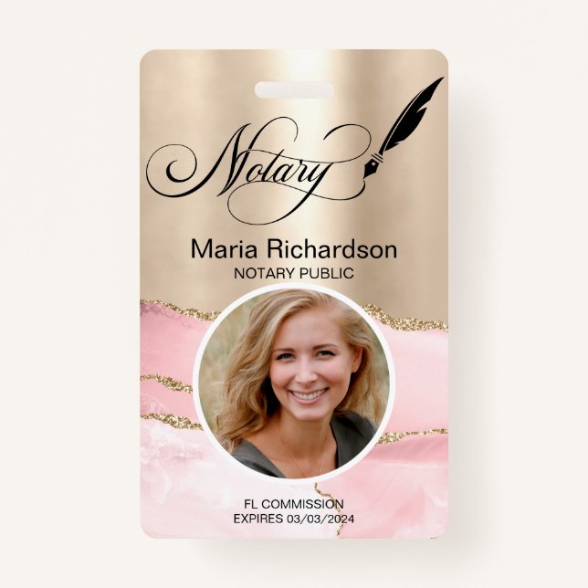 Crachá de Nome Fotográfico de Assinatura de Emprés (Frente)