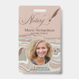 Crachá de Nome Fotográfico de Assinatura de Emprés