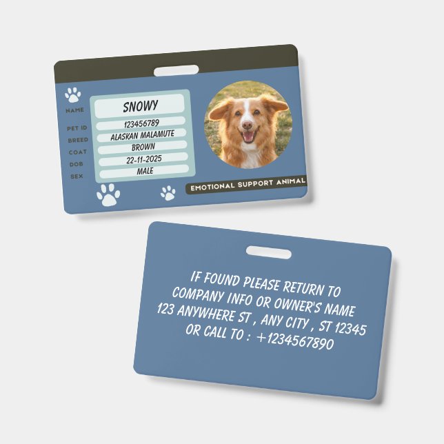 Crachá de Nome Personalizado Botão de ID de Funcio (Frente e verso)