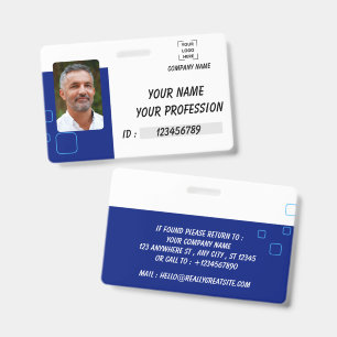 Crachá de Nome Personalizado Botão de ID de Funcio