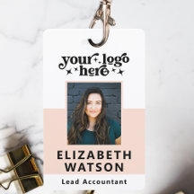 Crachá de Nome Personalizado com ID de Evento e Fo