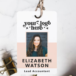 Crachá de Nome Personalizado com ID de Evento e Fo