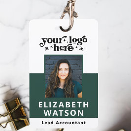 Crachá de Nome Personalizado com ID de Evento e Fo