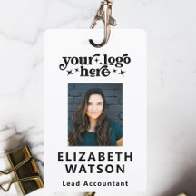 Crachá de Nome Personalizado com ID de Evento e Fo