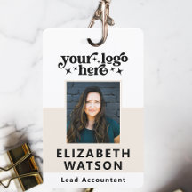 Crachá de Nome Personalizado com ID de Evento e Fo