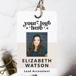 Crachá de Nome Personalizado com ID de Evento e Fo