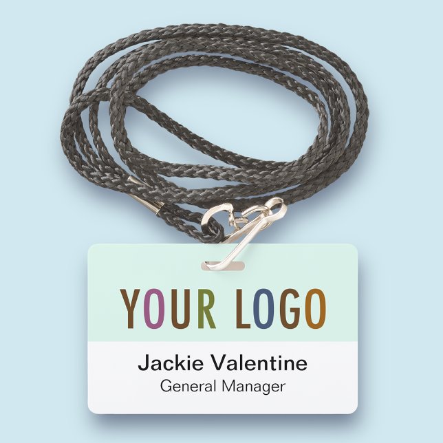 Crachá de Nome Plástico de Duro Personalizado com  (MISOOK Horizontal PVC Lanyard Name Badge)