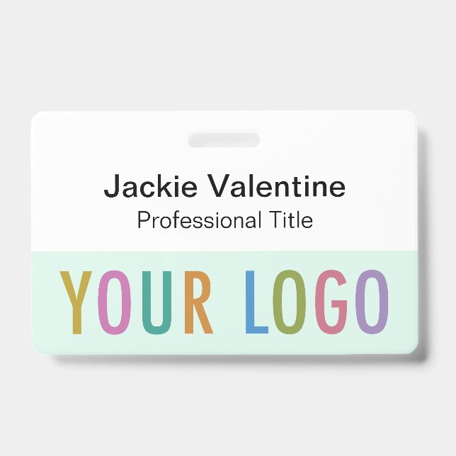 Crachá de nome plástico do duro com clipe na placa (Frente)