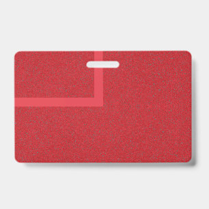 Crachá de Nome Texturizado em Forma de L Vermelho
