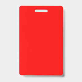 Crachá de Nome Vermelho Sólido Design Minimalista