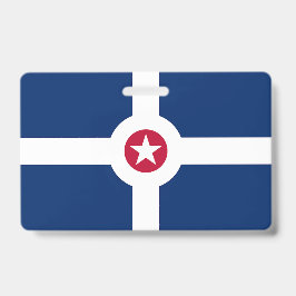 Crachá de nomes com pavilhão da cidade de Indianáp