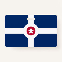 Crachá de nomes com pavilhão da cidade de Indianáp