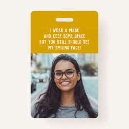 crachá de nomes de professores com foto - amarelo