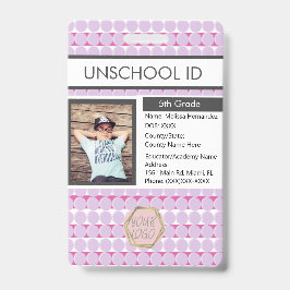 Crachá de padrões do estudante sem escolaridade em