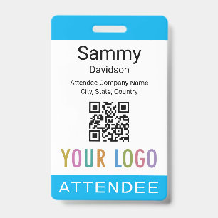 Crachá de Participante do Evento Código QR do Conv