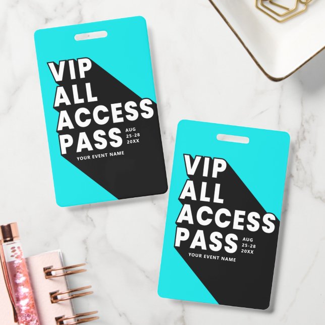 Crachá de Passagem de Acesso Total VIP do Festival (Escritório)