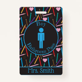 Crachá de Passagem do Boy Bathroom de Linguins Col