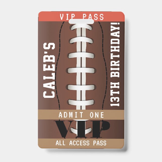 Crachá de Passagem VIP para Festa de Aniversário d (Frente)
