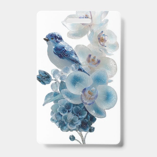 Crachá de Pássaro Orquídea Azul* (Frente)