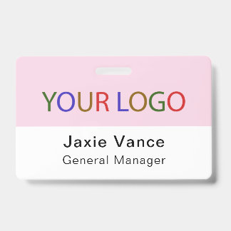 Crachá de Plástico Duro Personalizado Rosa com Cli