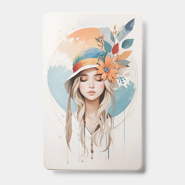 Crachá de plástico - Vertical (Frente)