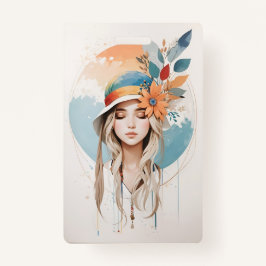 Crachá de plástico - Vertical