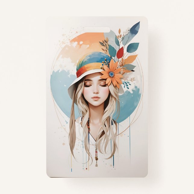 Crachá de plástico - Vertical (Frente)