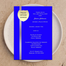 Crachá de Polícia para Convites de Graduação