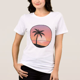 Crachá de Praia ao Pôr do Sol – Camiseta Tropical