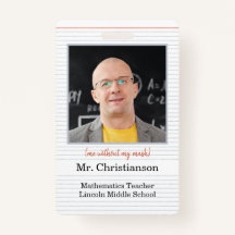 Crachá de Professor de Fotografia, eu sem máscara