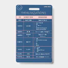 Crachá de referência rápida de imunização