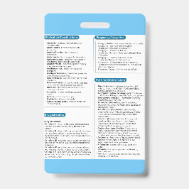 Crachá de Referência Rápida Pharamcolgy