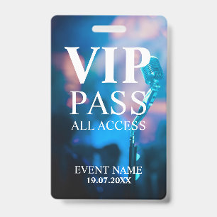 Crachá de registro de evento de código QR VIP pers