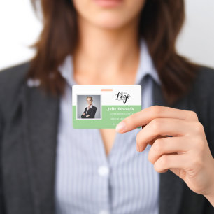 Crachá de segurança com foto e logotipo personaliz