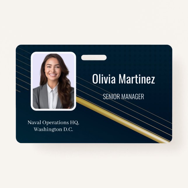 Crachá de Segurança da Empresa para ID de Foto do  (Frente)