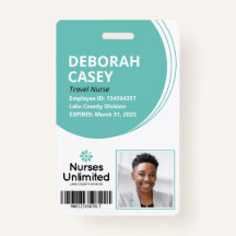 Crachá de Segurança de ID de Funcionário com Foto 