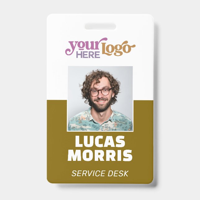 Crachá de Segurança Personalizado com ID de Funcio (Frente)