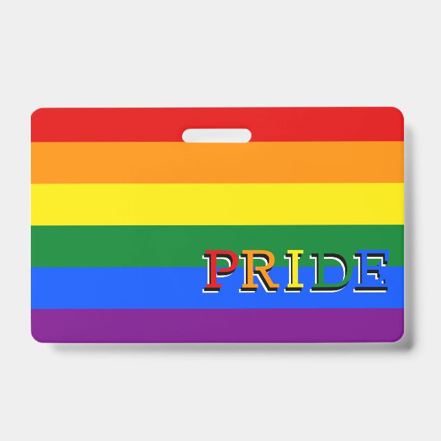 Crachá de Sinalizador Arco-Íris e LGBT, Orgulho (Frente)