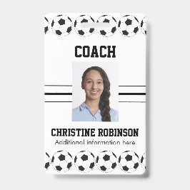 Crachá de treinador de bolas de futebol